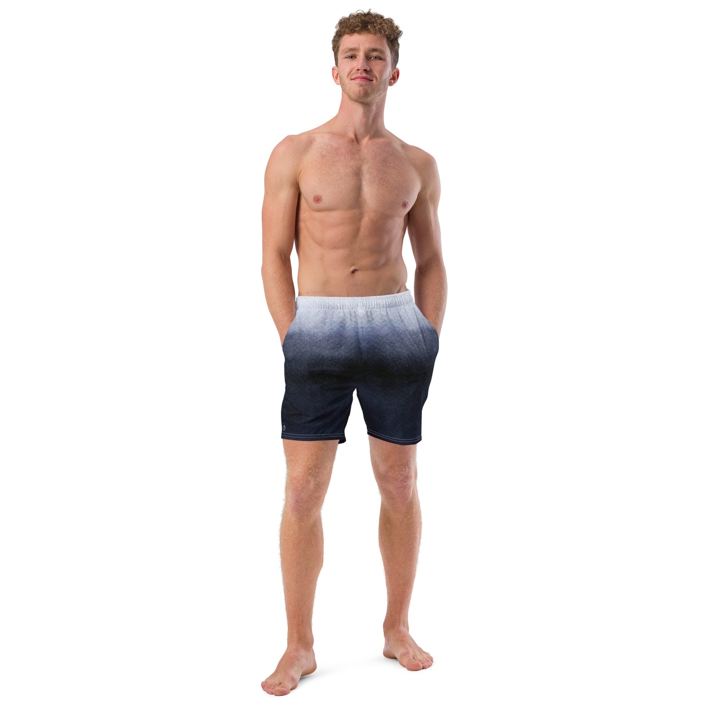 men's swim trunks gradient black