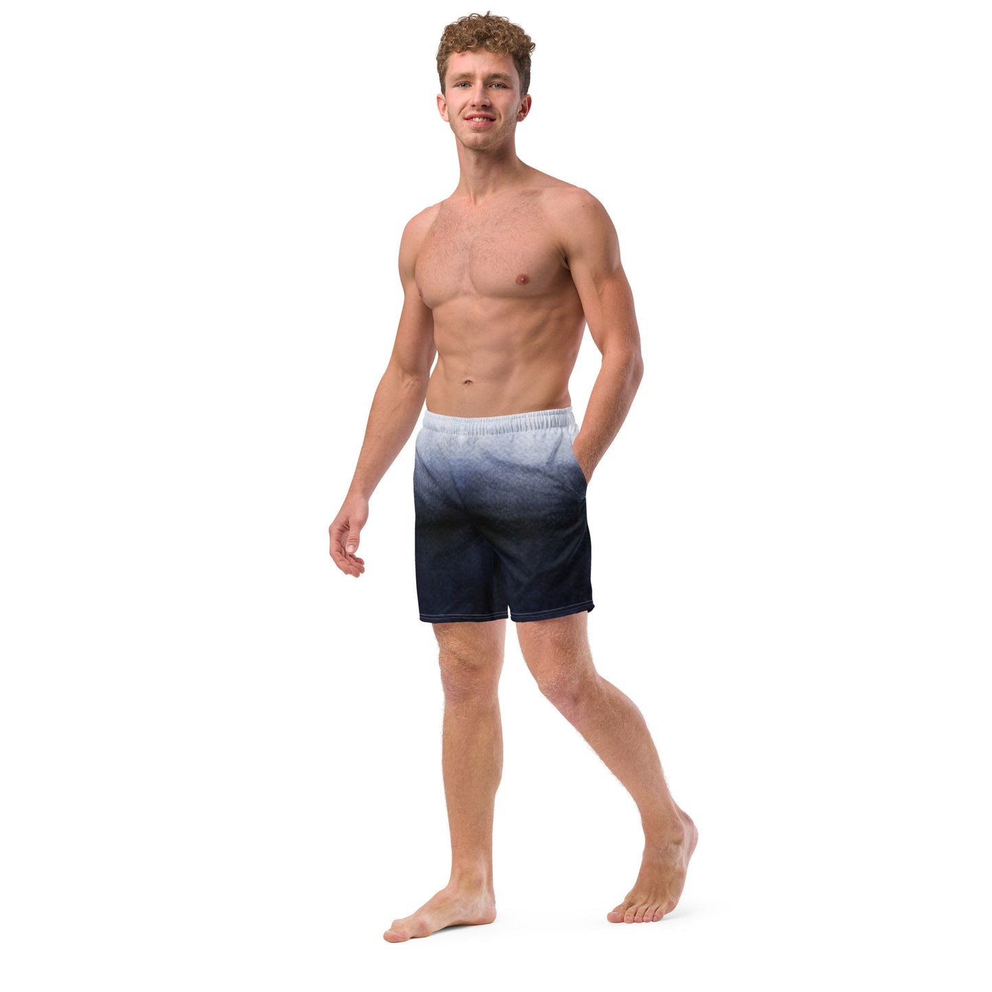 men's swim trunks gradient black