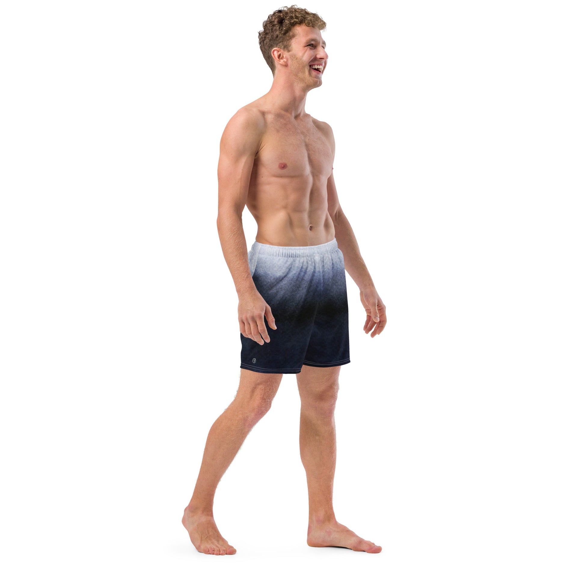 men's swim trunks gradient black