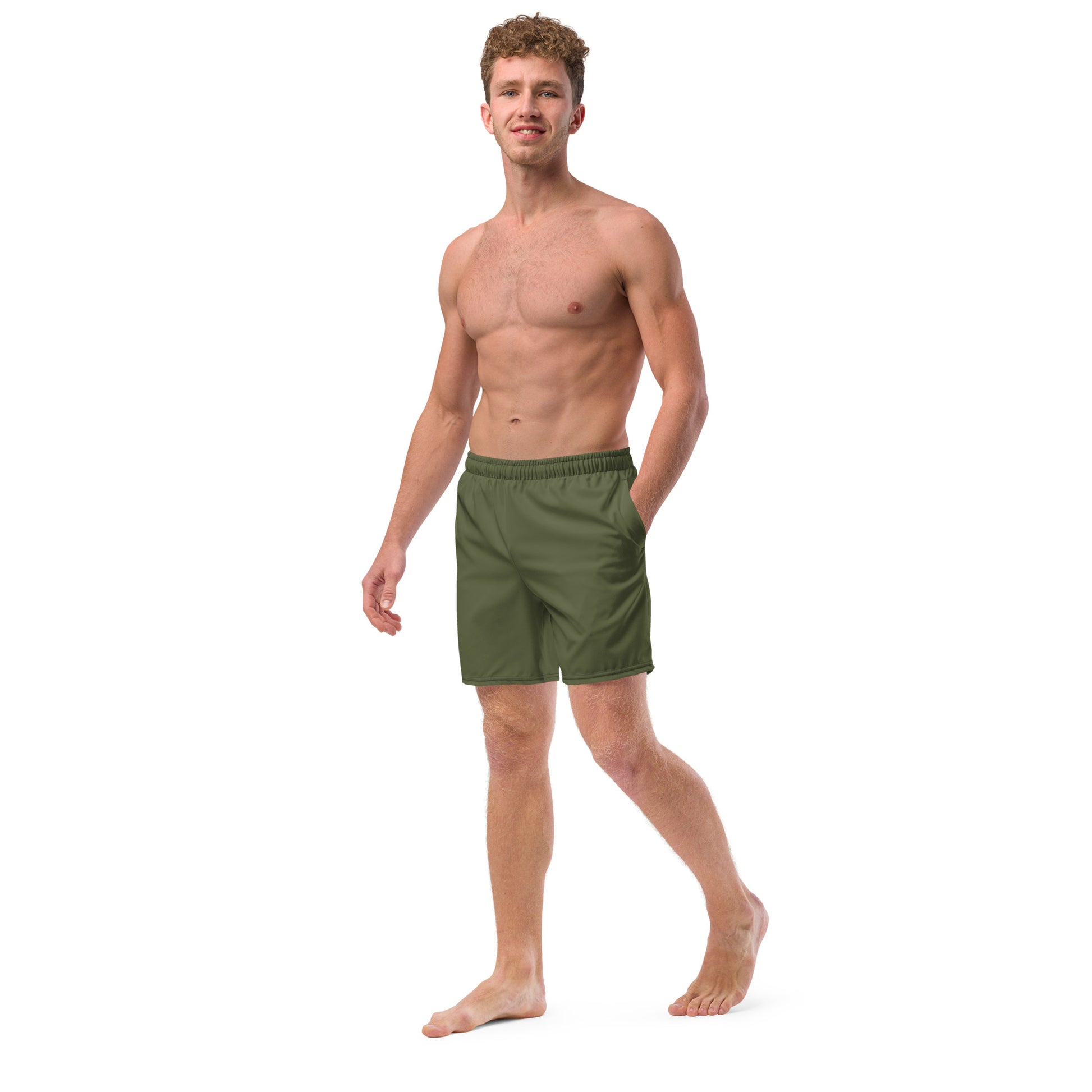 men's swim trunks green 