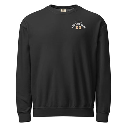 relaxed fit black fleece crewneck for men
