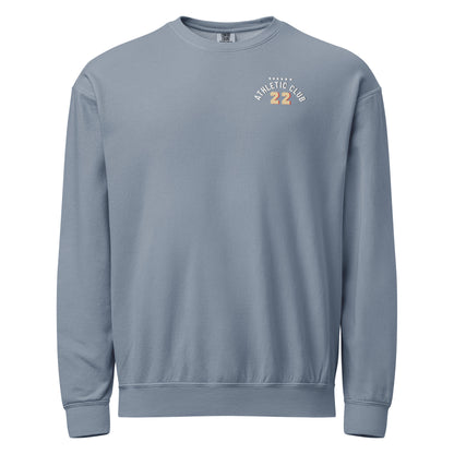 washed blue fleece sweatshirt men's casual wear
