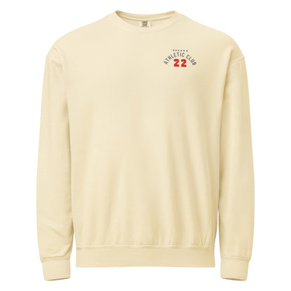 soft ivory sweatshirt for men with garment-dyed finish