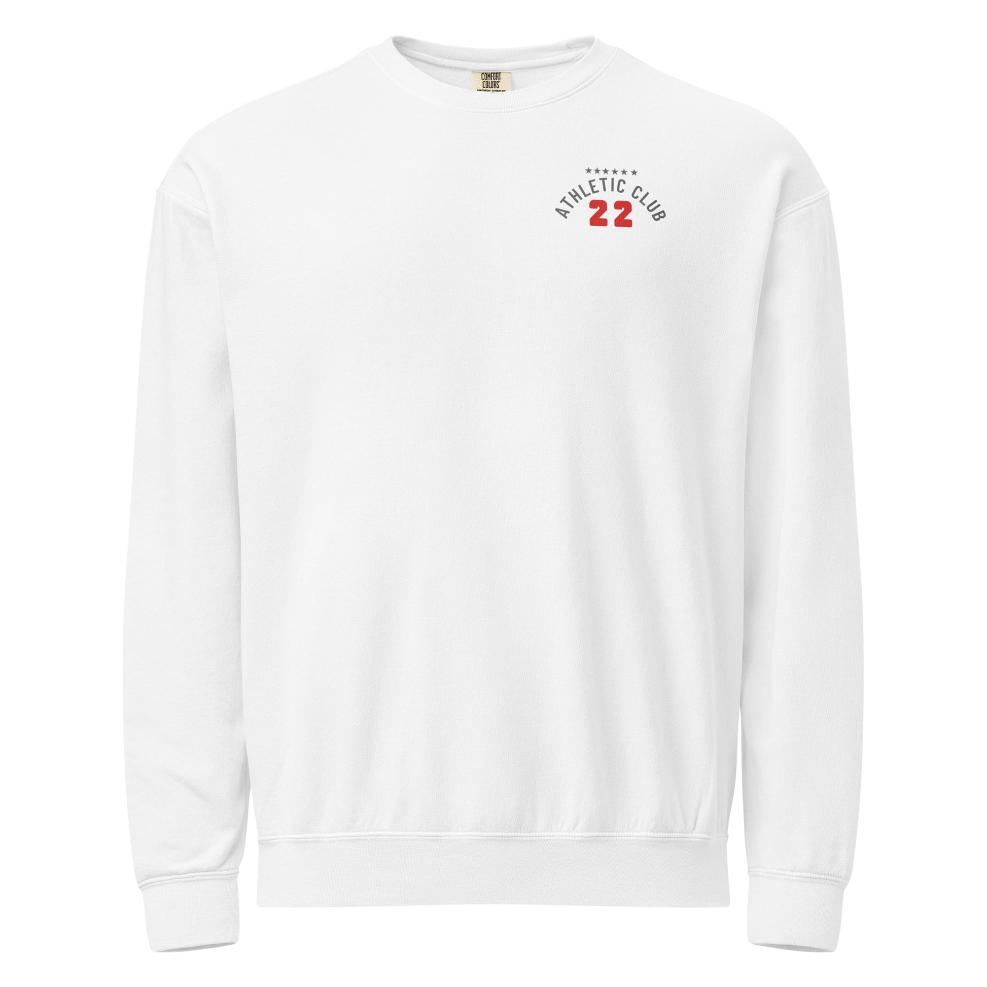 classic white crewneck fleece for men