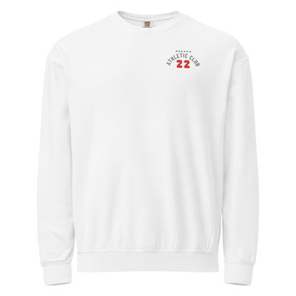 classic white crewneck fleece for men