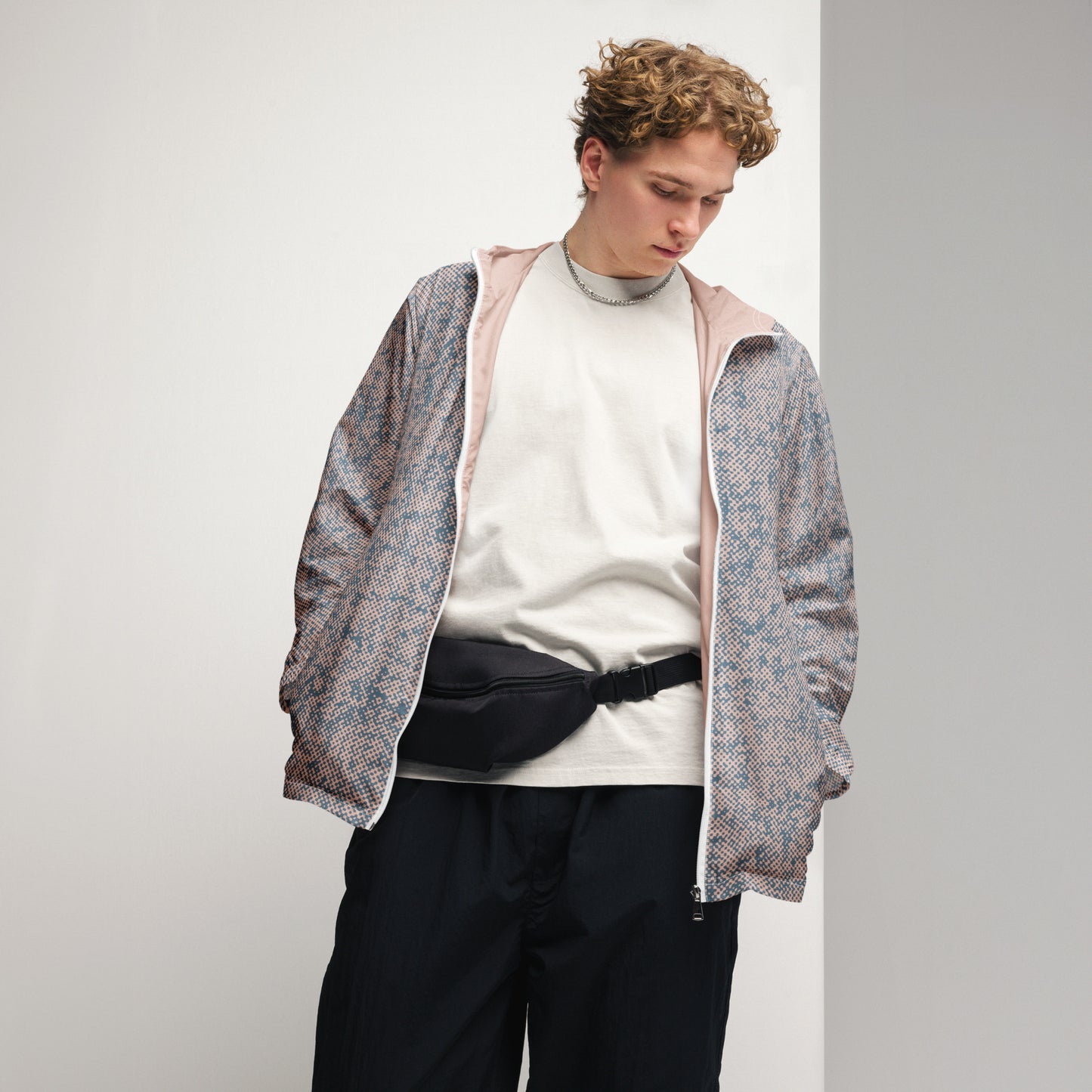 Men’s Shell Pink Camo Windbreaker - Mirfia