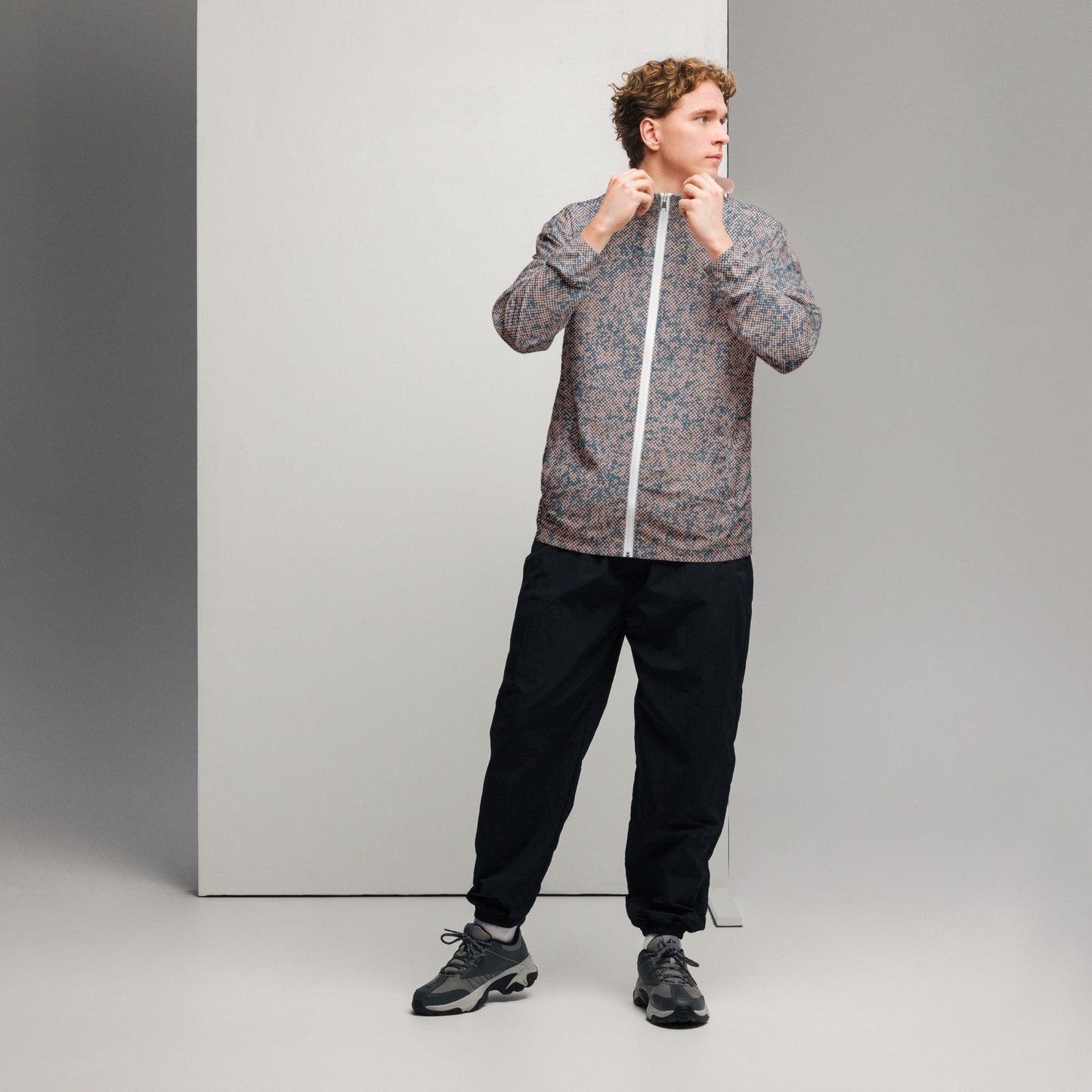 Men’s Shell Pink Camo Windbreaker - Mirfia