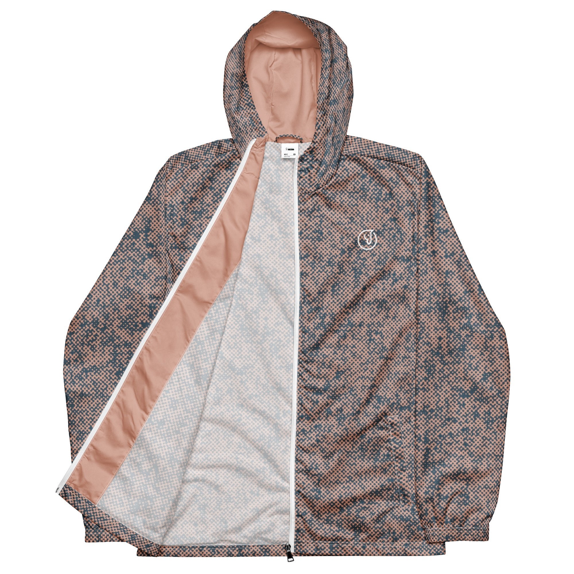 Men’s Shell Pink Camo Windbreaker - Mirfia