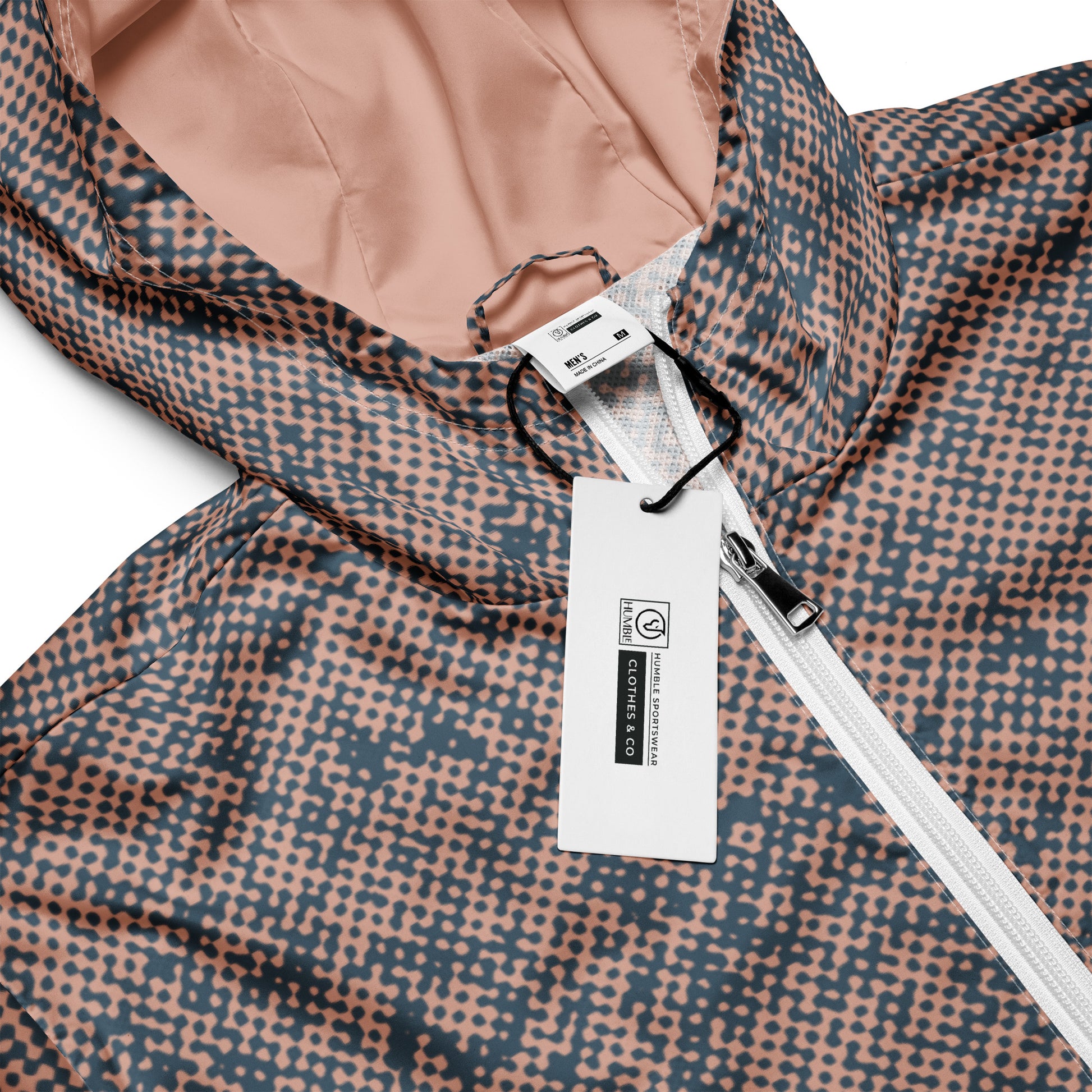 Men’s Shell Pink Camo Windbreaker - Mirfia