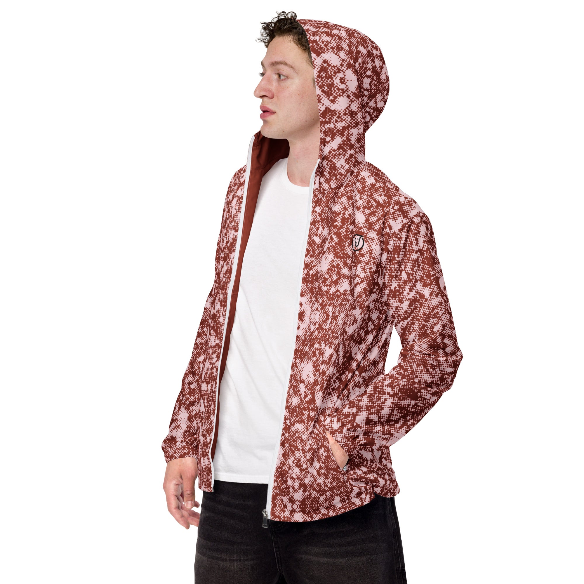 Men’s Selago Red Windbreaker Jacket - Mirfia