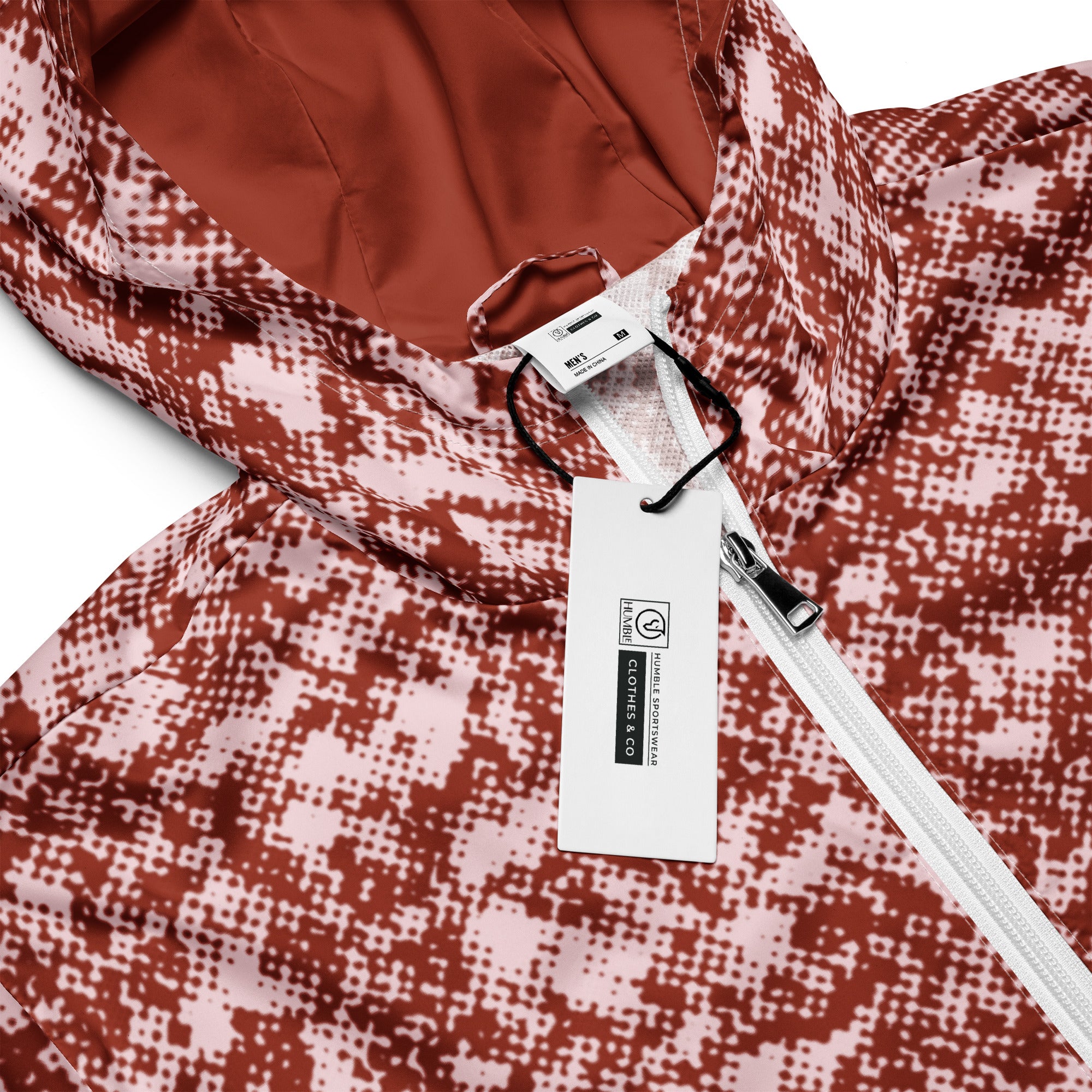 Men’s Selago Red Windbreaker Jacket - Mirfia