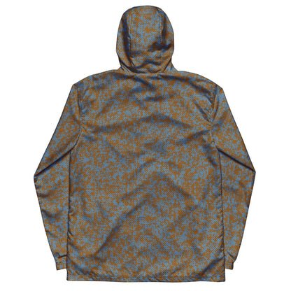 Men’s Camo Blue Windbreaker Jacket - Mirfia