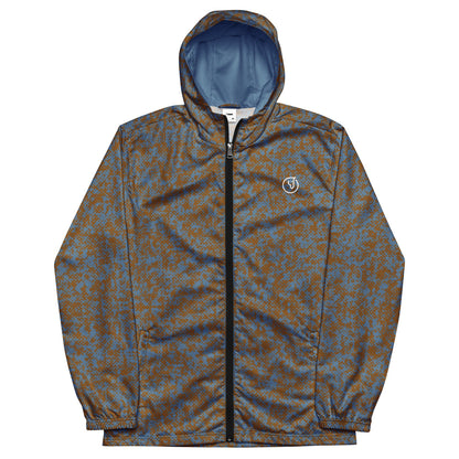 Men’s Camo Blue Windbreaker Jacket - Mirfia