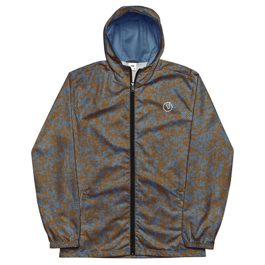 Men’s Camo Blue Windbreaker Jacket - Mirfia