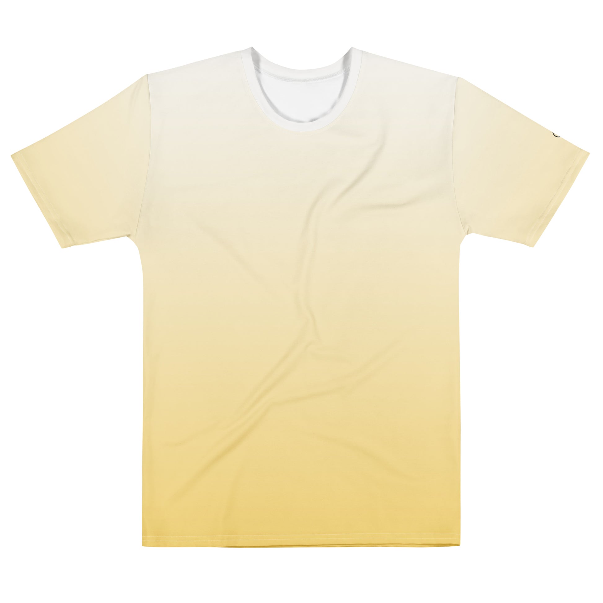 Men’s Yellow Ombre Cotton Crew Neck T-Shirt - Mirfia