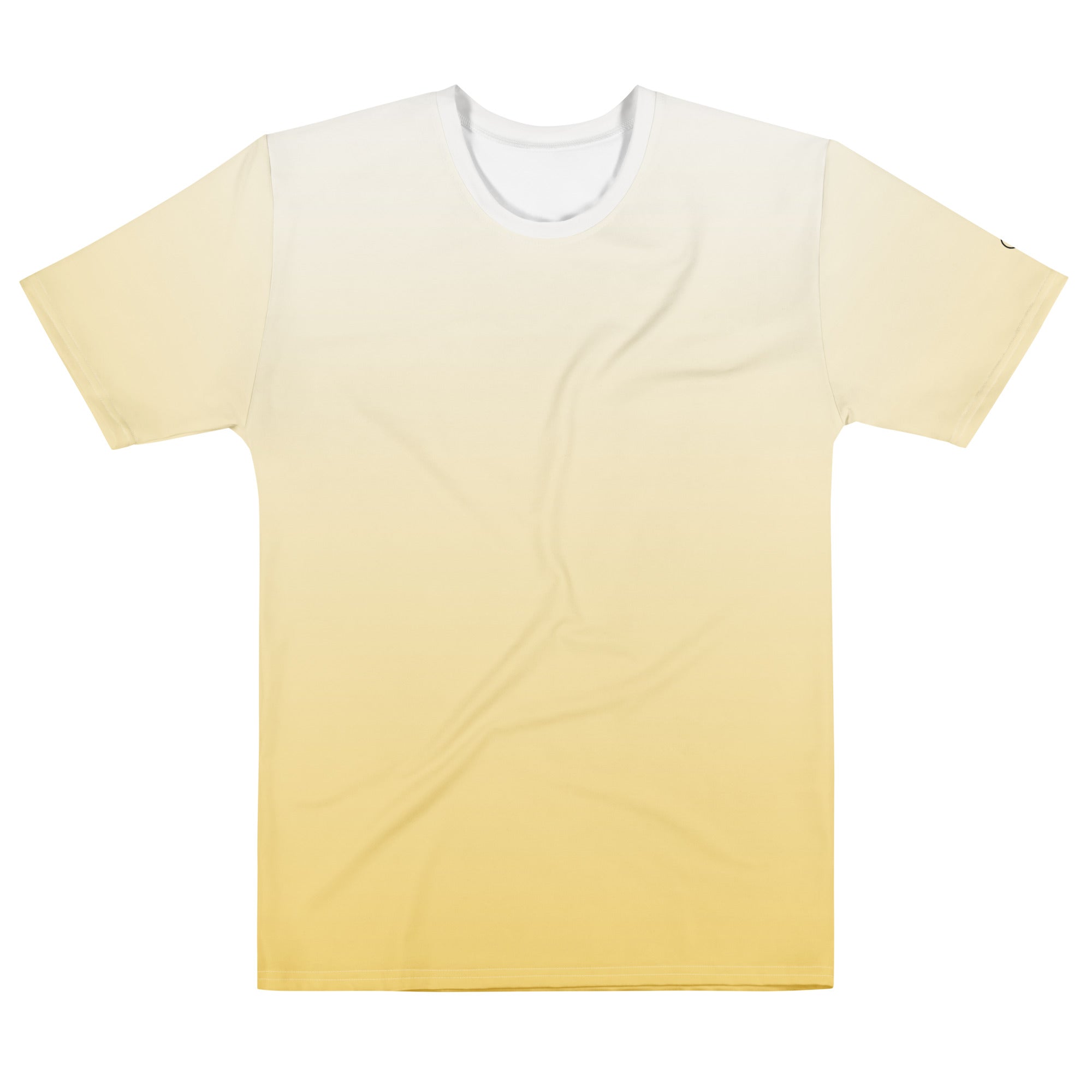 Men’s Yellow Ombre Cotton Crew Neck T-Shirt - Mirfia