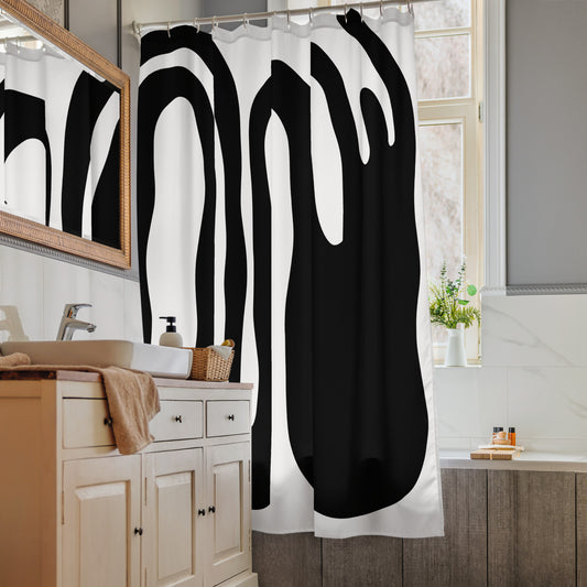 Modern Fluid Abstract Shower Curtain - Mirfia