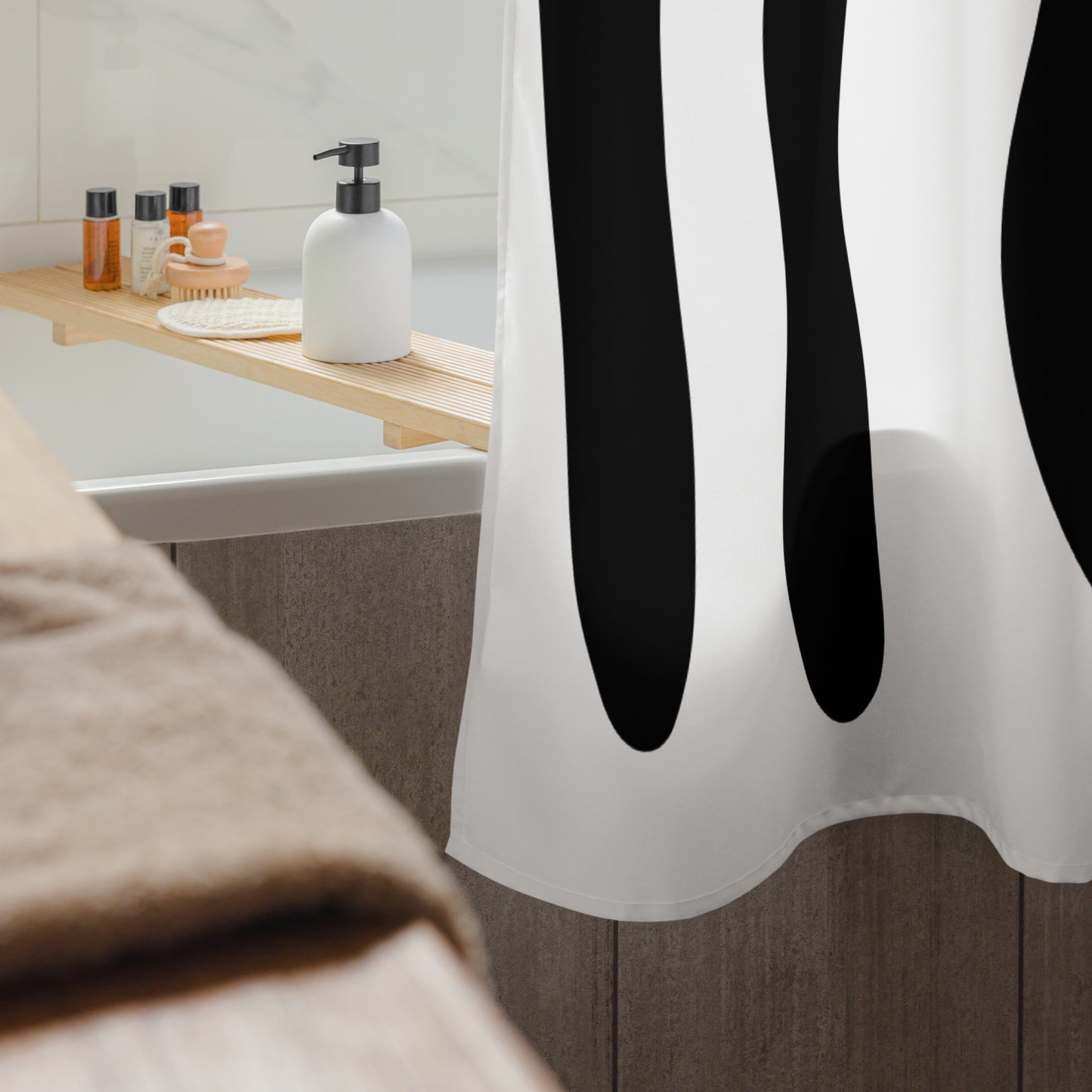 Modern Fluid Abstract Shower Curtain - Mirfia