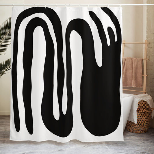 Modern Fluid Abstract Shower Curtain - Mirfia