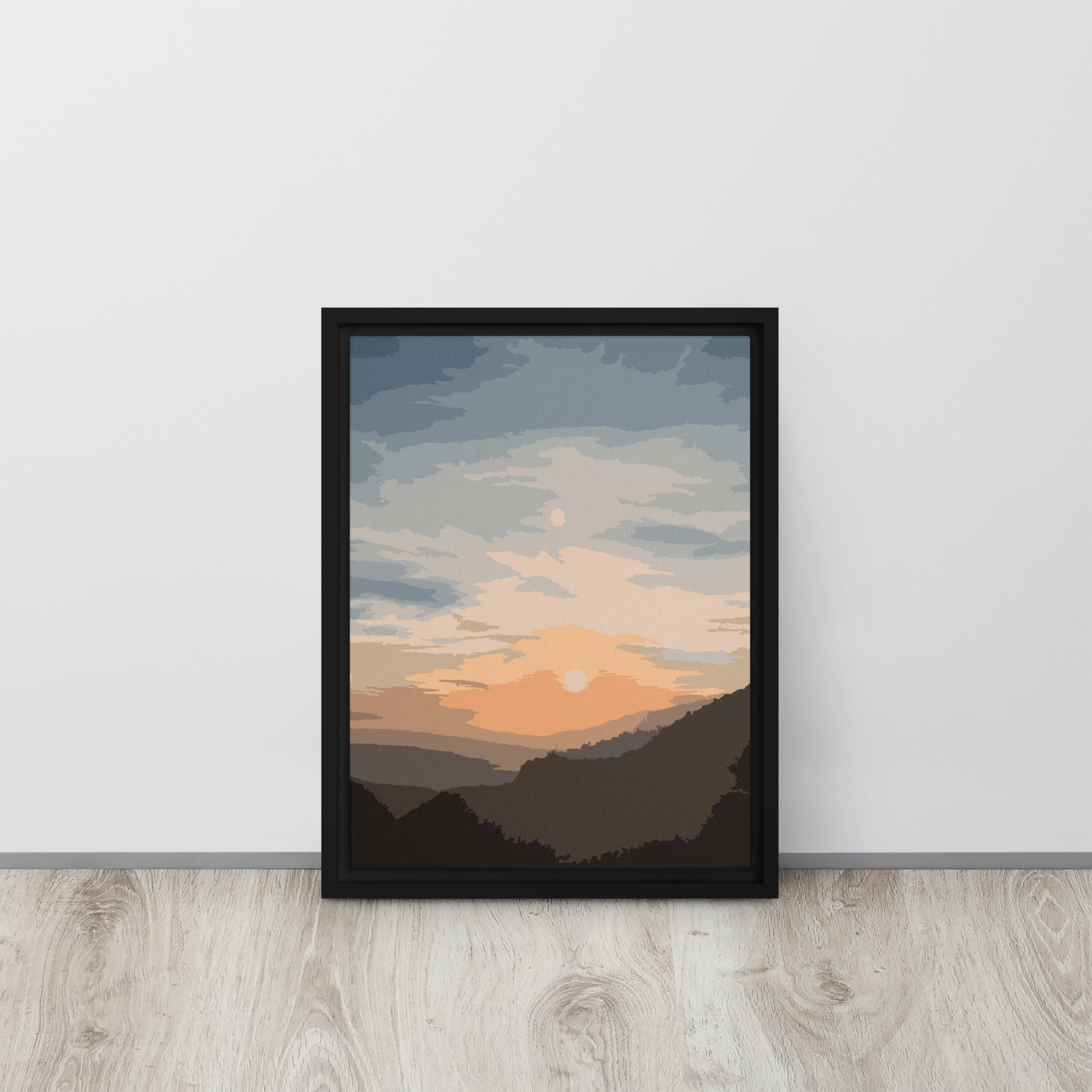 nature wall art sunset scene