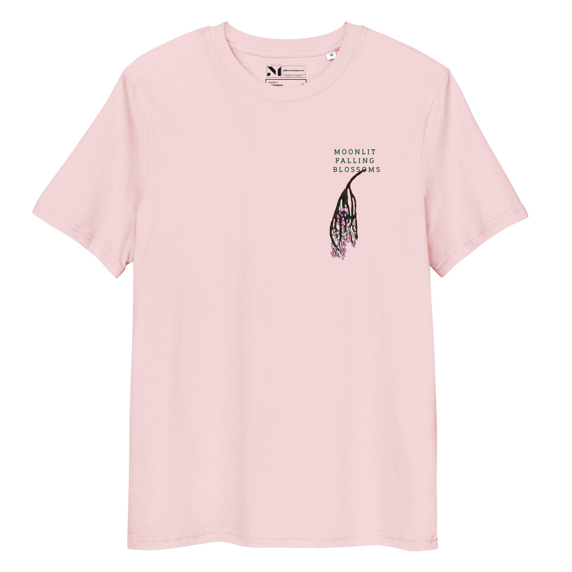 ribbed beck organic cotton t-shirt floral artwork