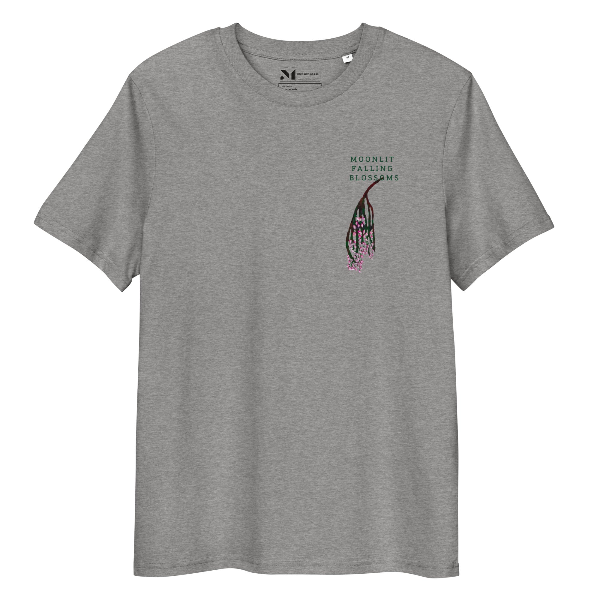 moonlit flowers graphic t-shirt unisex fit 
