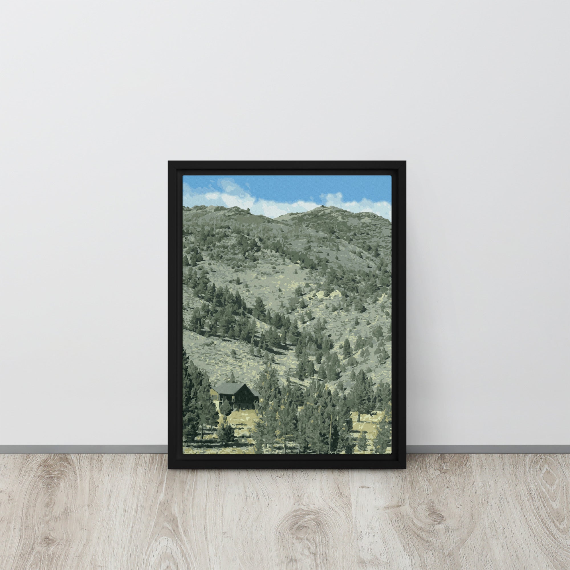 serene hillside wall art canvas 