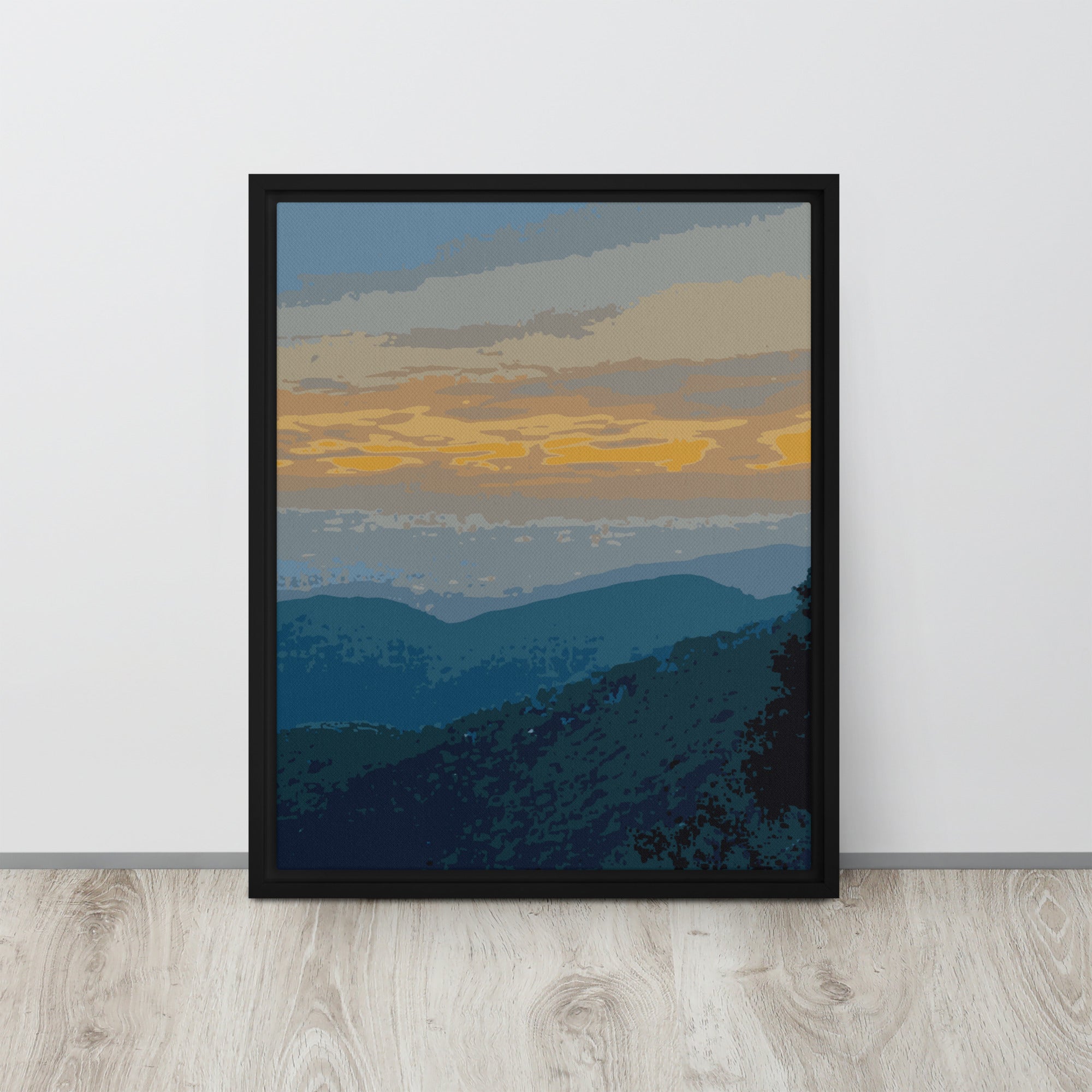 modern mountain wall art framed 