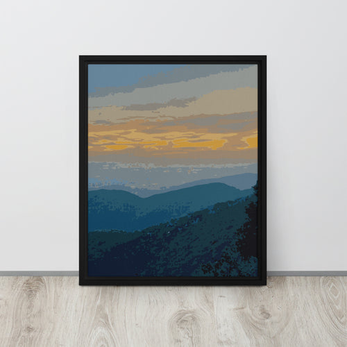 modern mountain wall art framed 