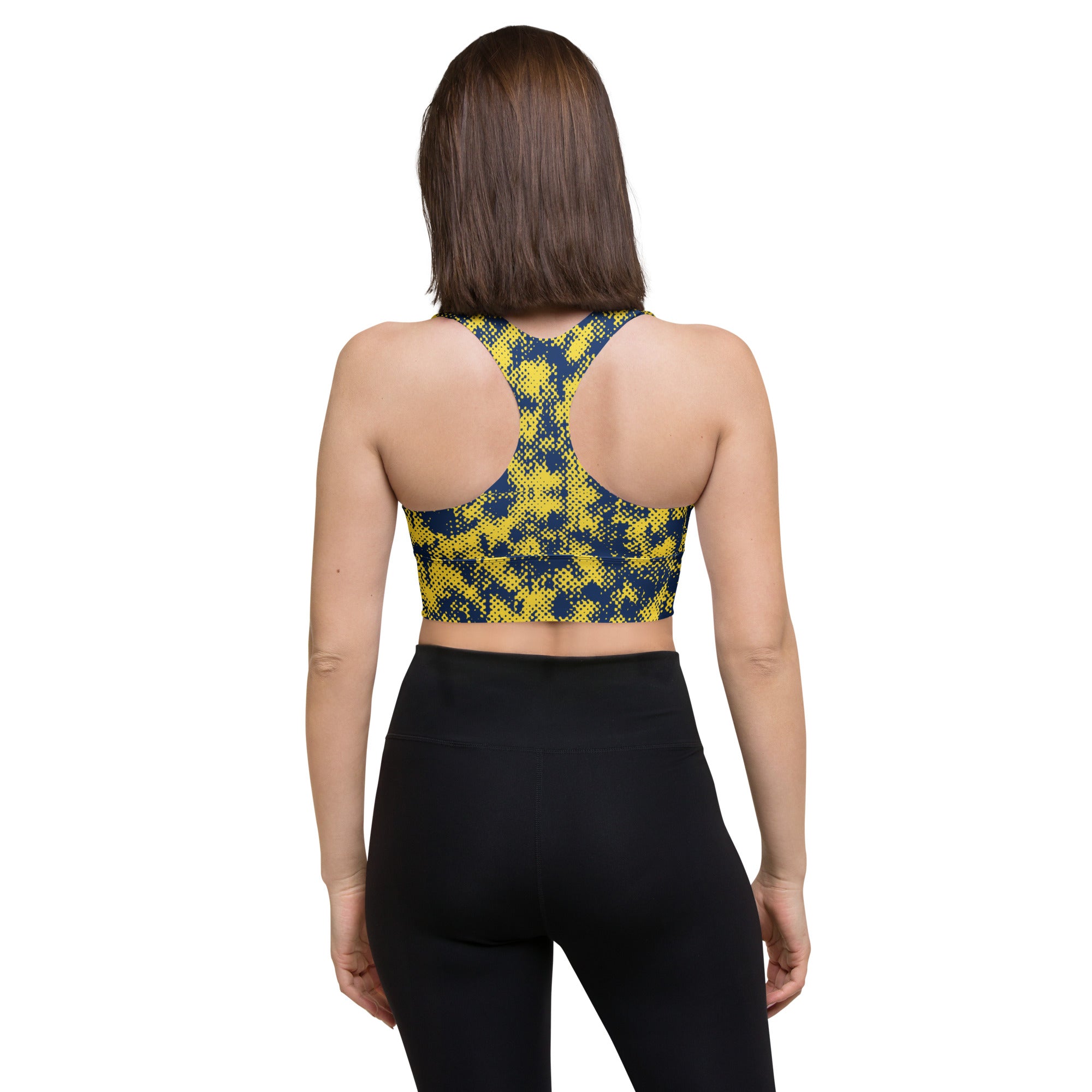 back view of women's performance sports bra 