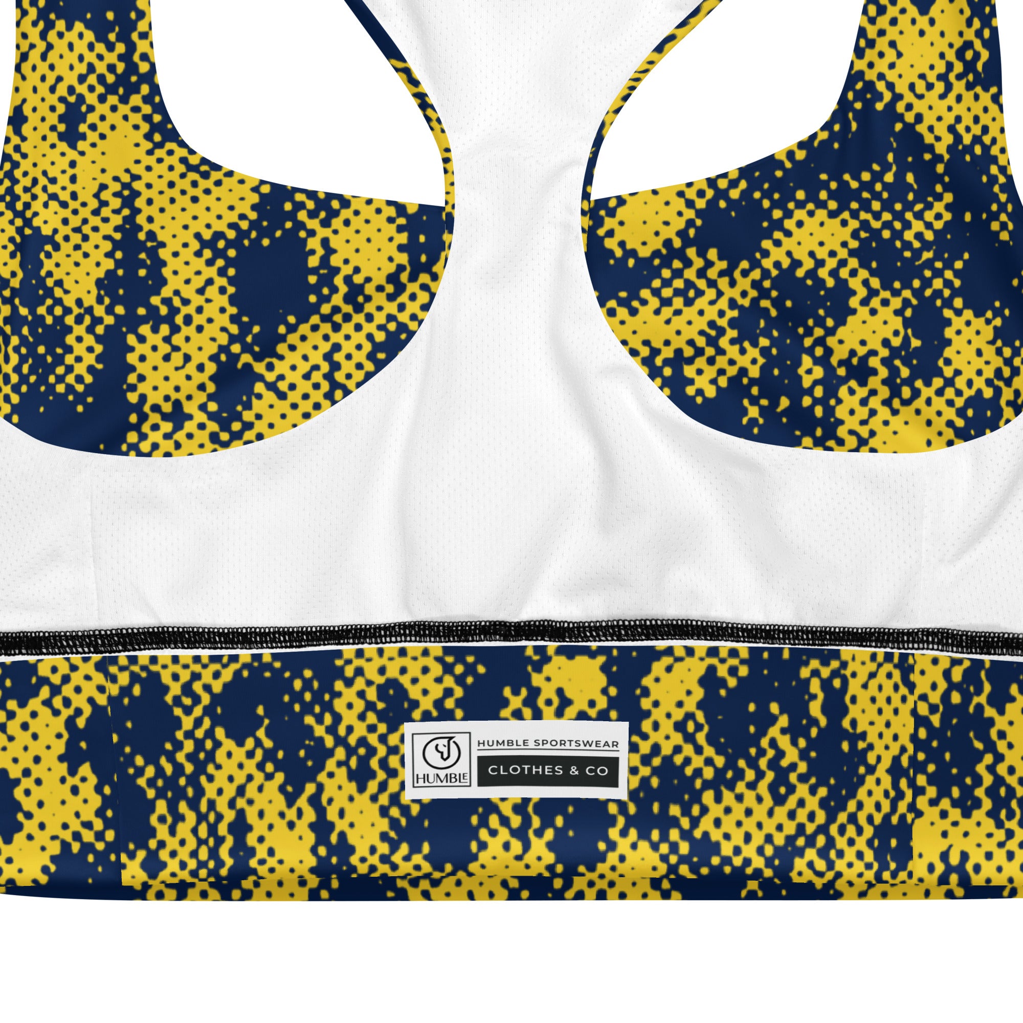 abstract camo activewear bra 