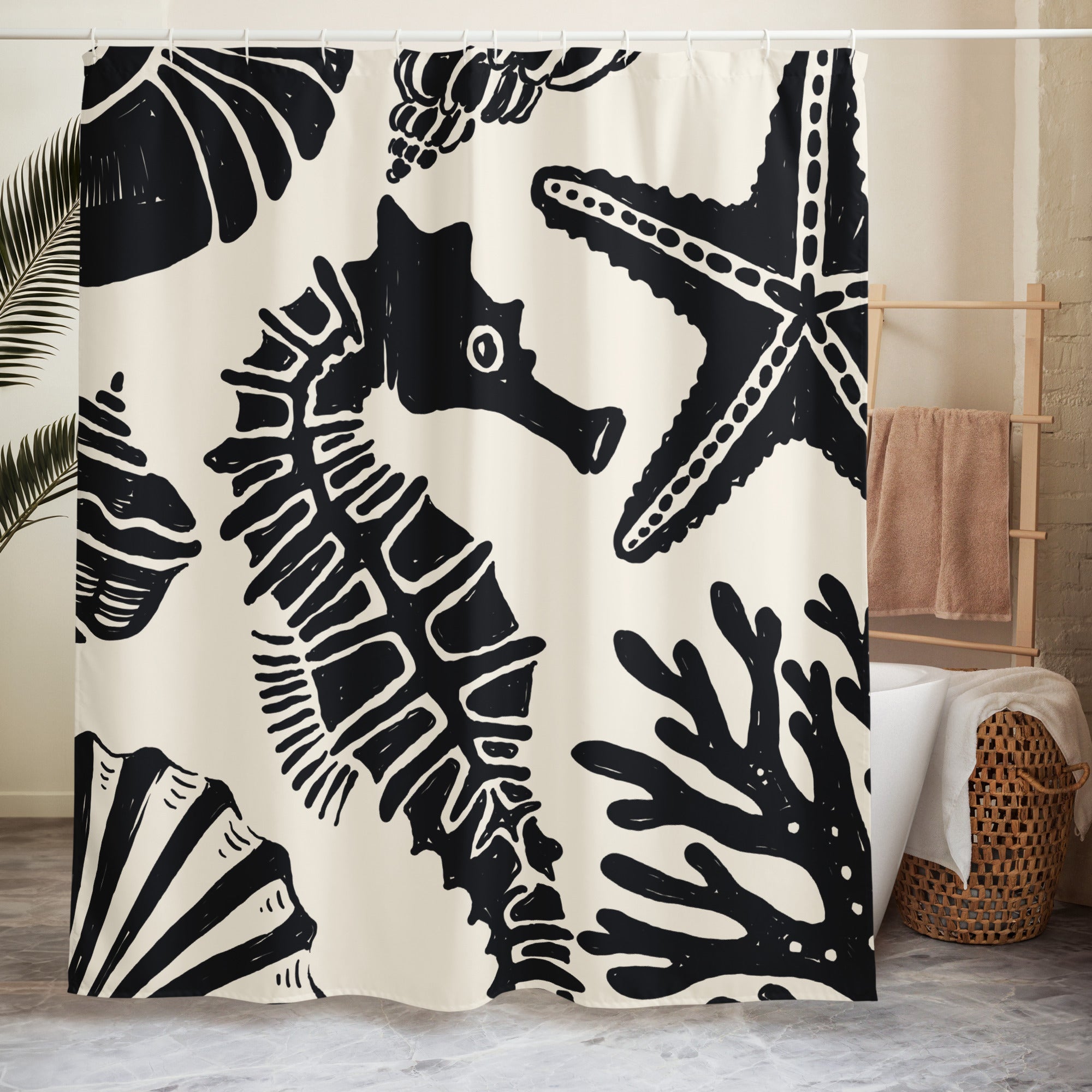 Underwater Ocean Theme Shower Curtain - Mirfia