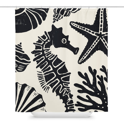 Underwater Ocean Theme Shower Curtain - Mirfia