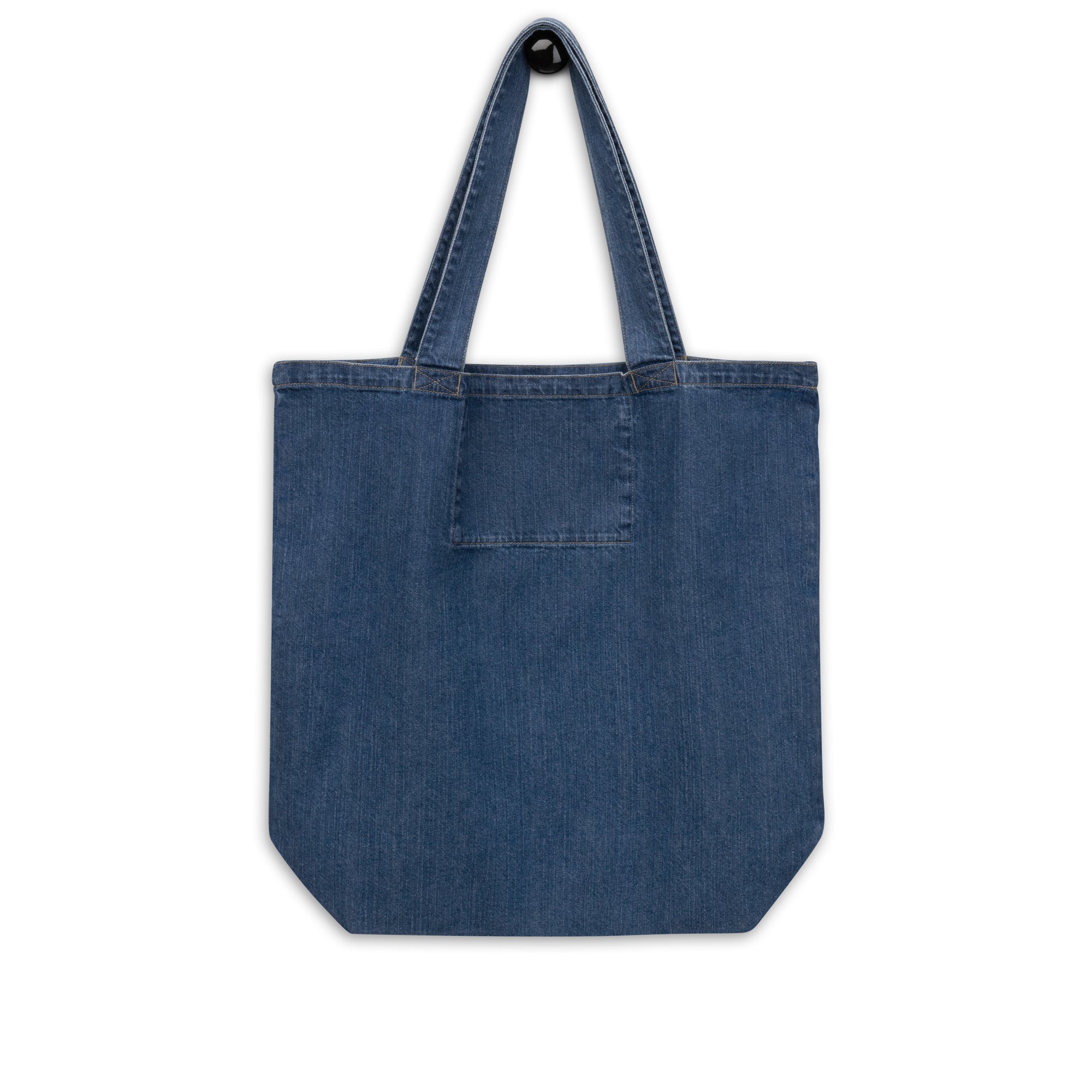 Large Organic Denim Smiley Tote Bag - Mirfia