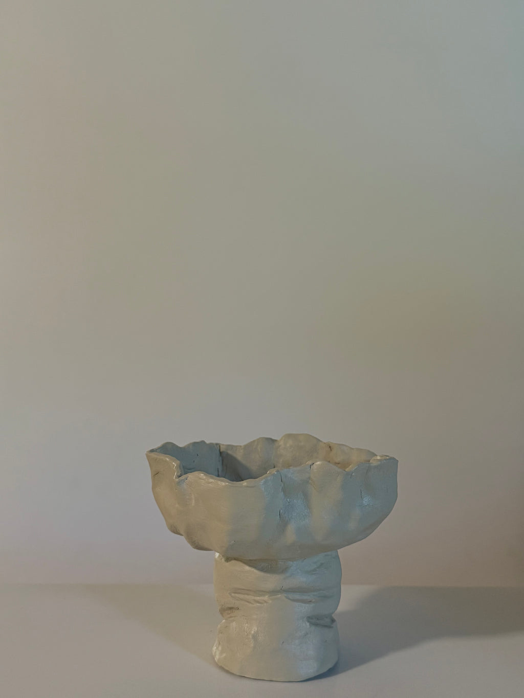 Organic Handmade Ripple Pedestal Bowl - Mirfia
