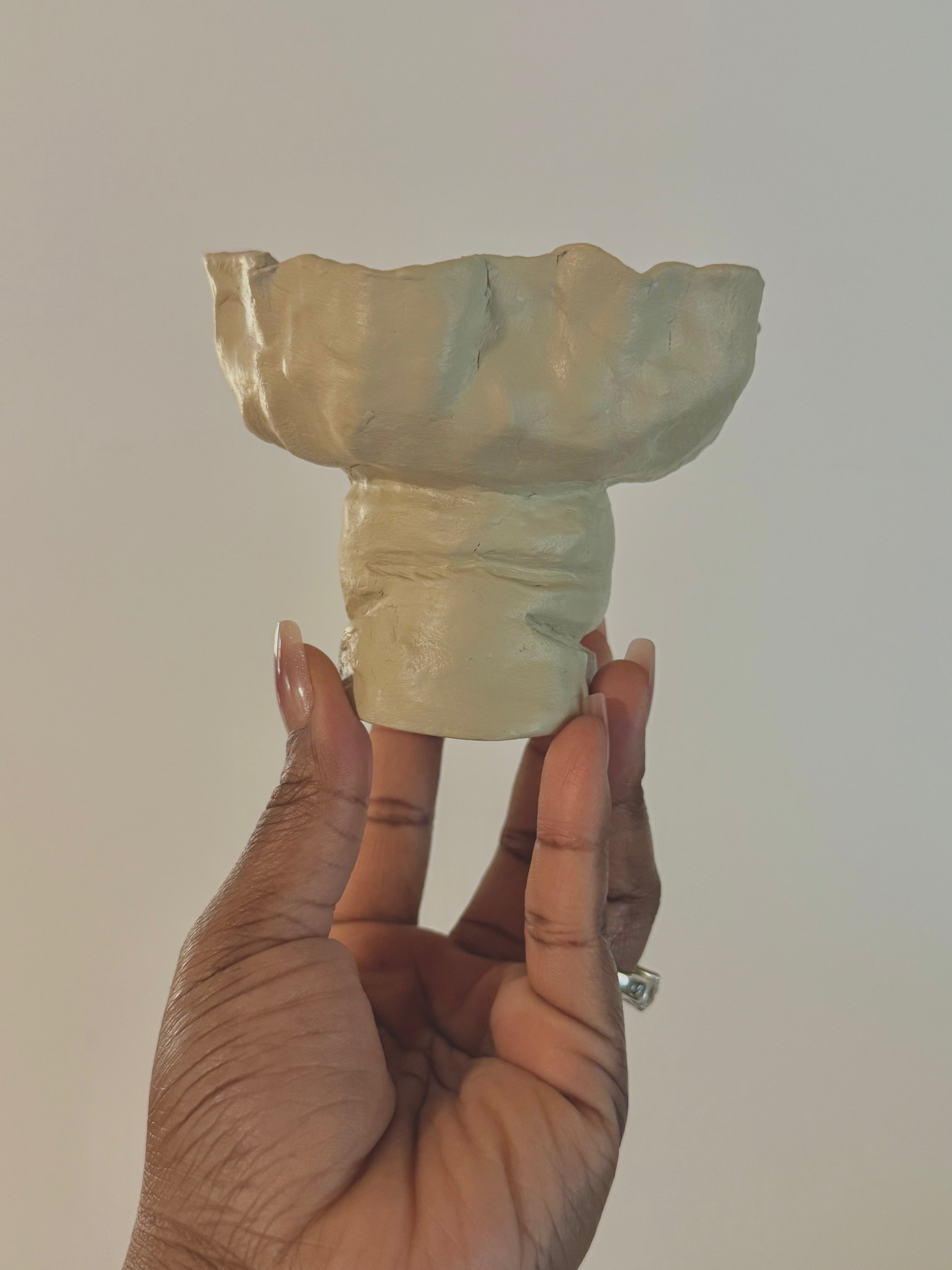 Organic Handmade Ripple Pedestal Bowl - Mirfia