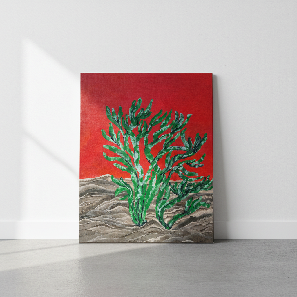 original 11x14 cactus painting