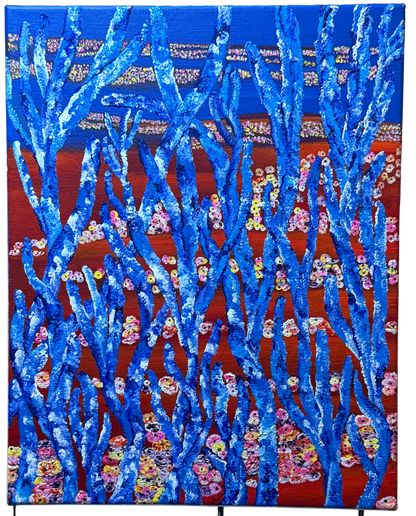 modern abstract wall art textured acrylic painting 