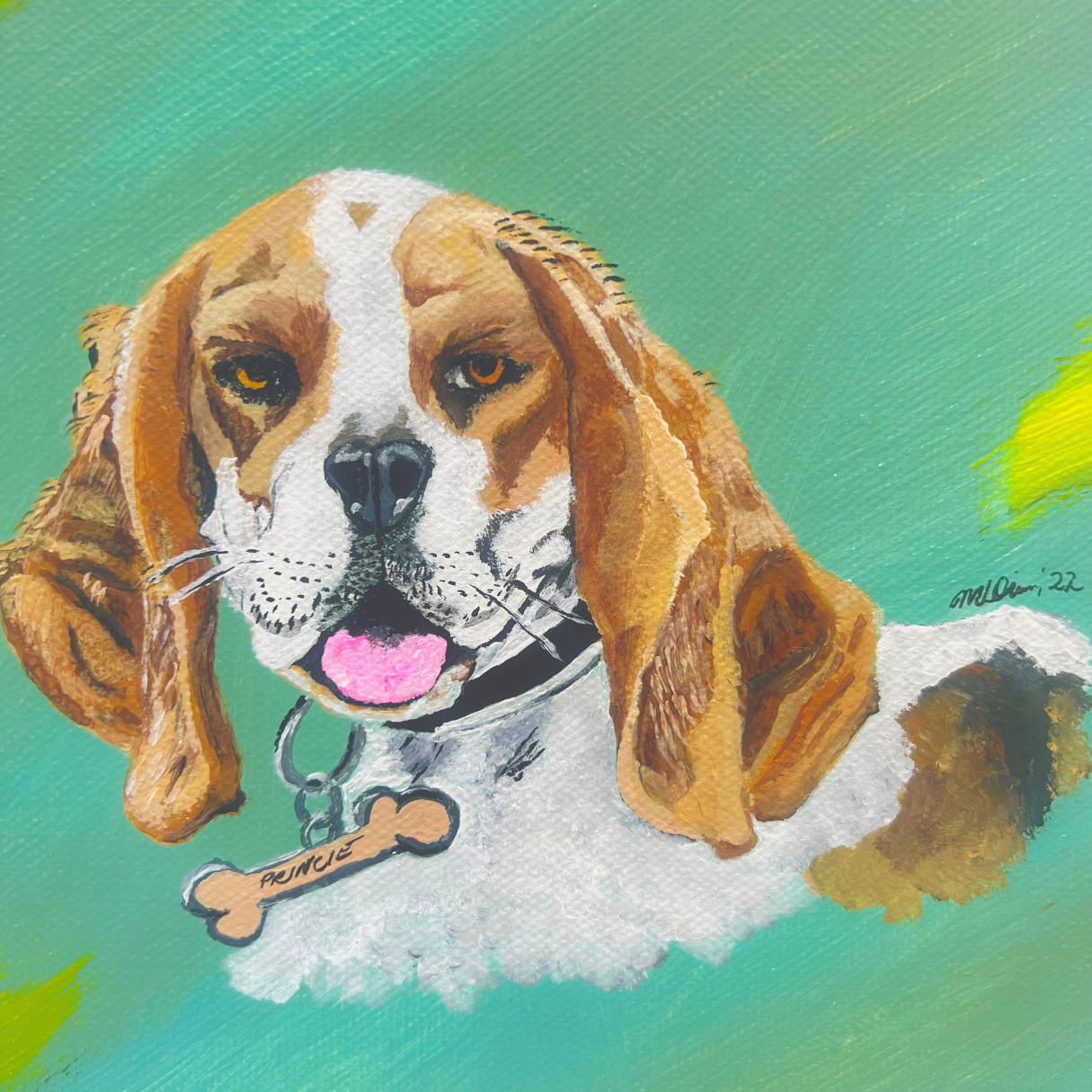 animal lover art small dog painting 