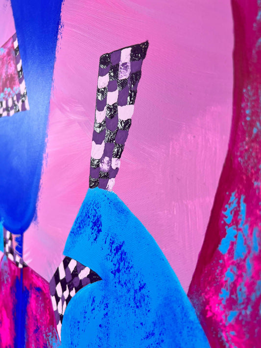 blue abstract landscape painting 