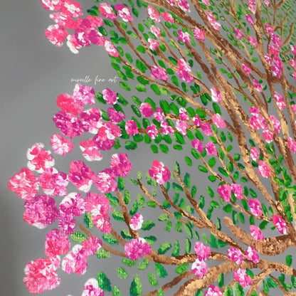 Original Floral Still Life Painting on Canvas - Mirfia