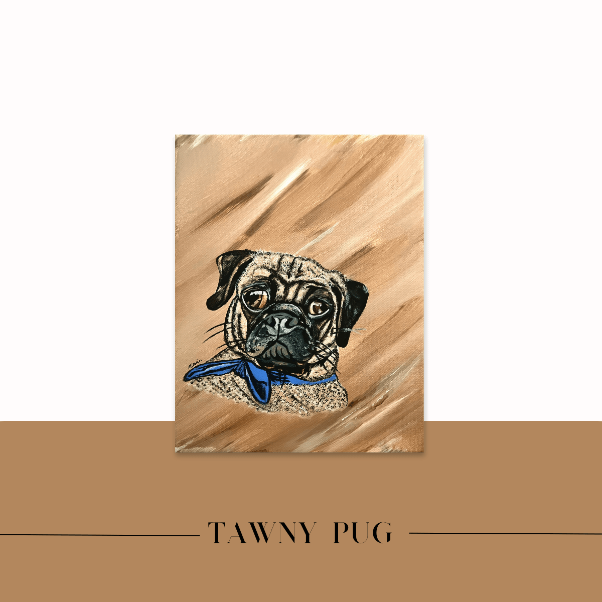 pug puppy painting 
