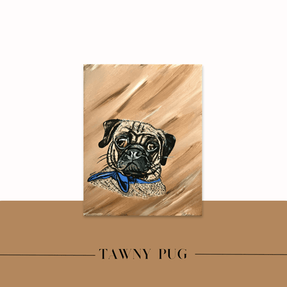 pug puppy painting 