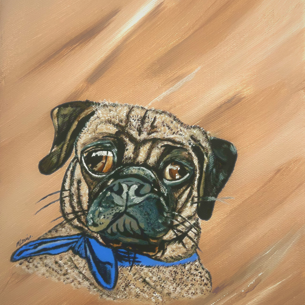 cute pug wall art 