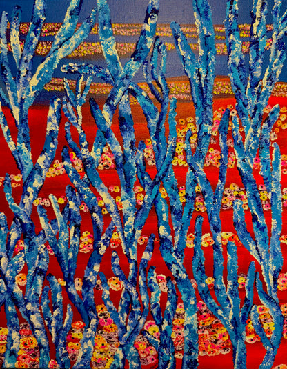 meadow flower fine art painting 