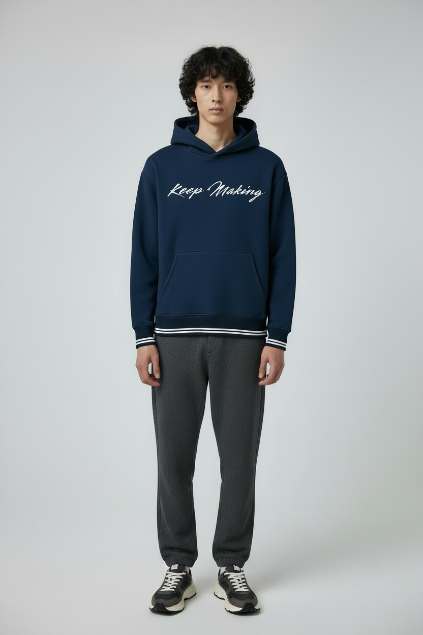 Oversized Color Block Hoodie