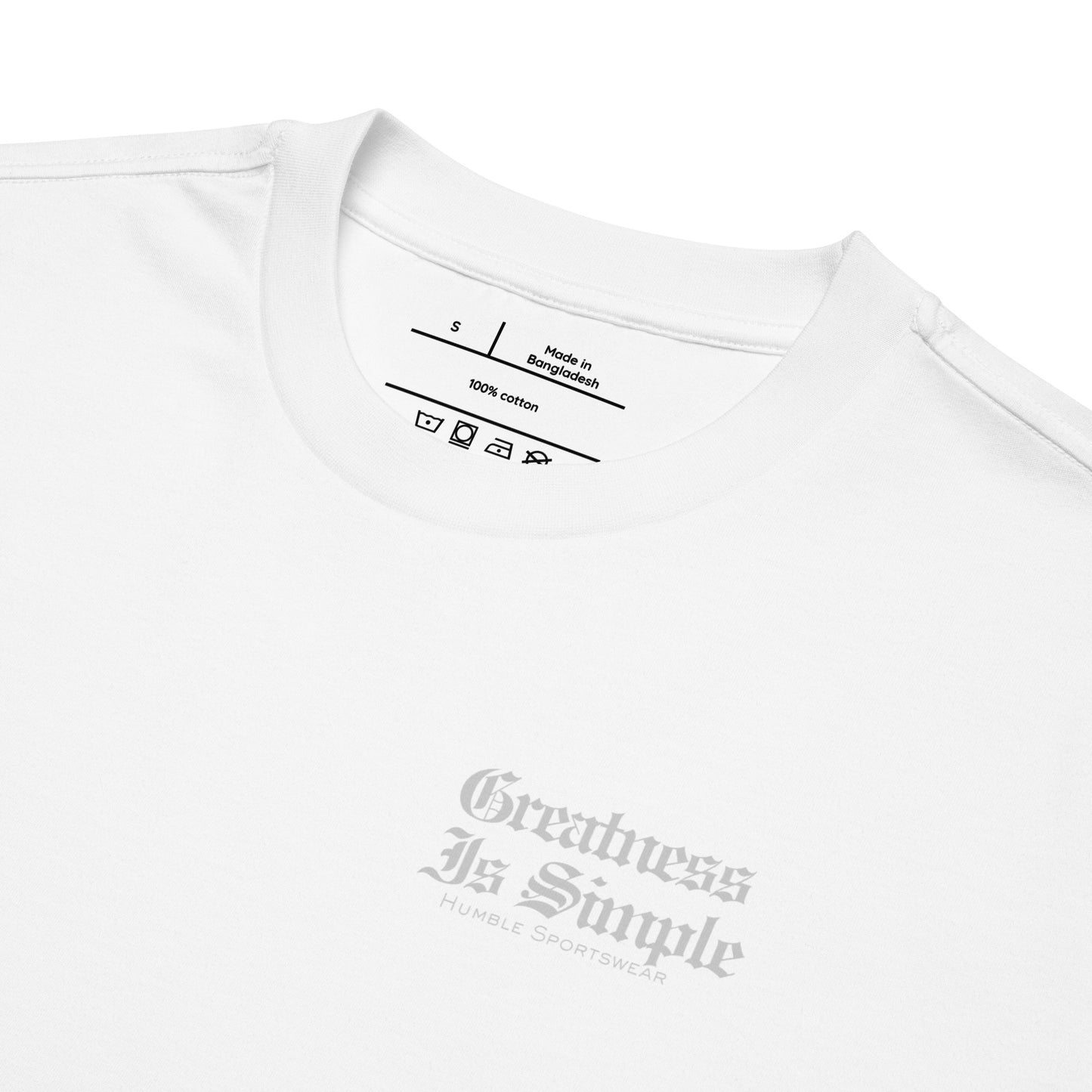 men’s heavyweight cotton printed t-shirt white