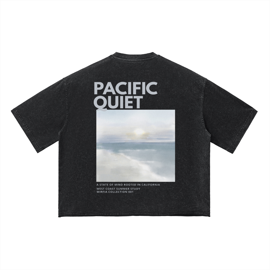 relaxed fit vintage wash cotton t-shirt with back beach graphic 