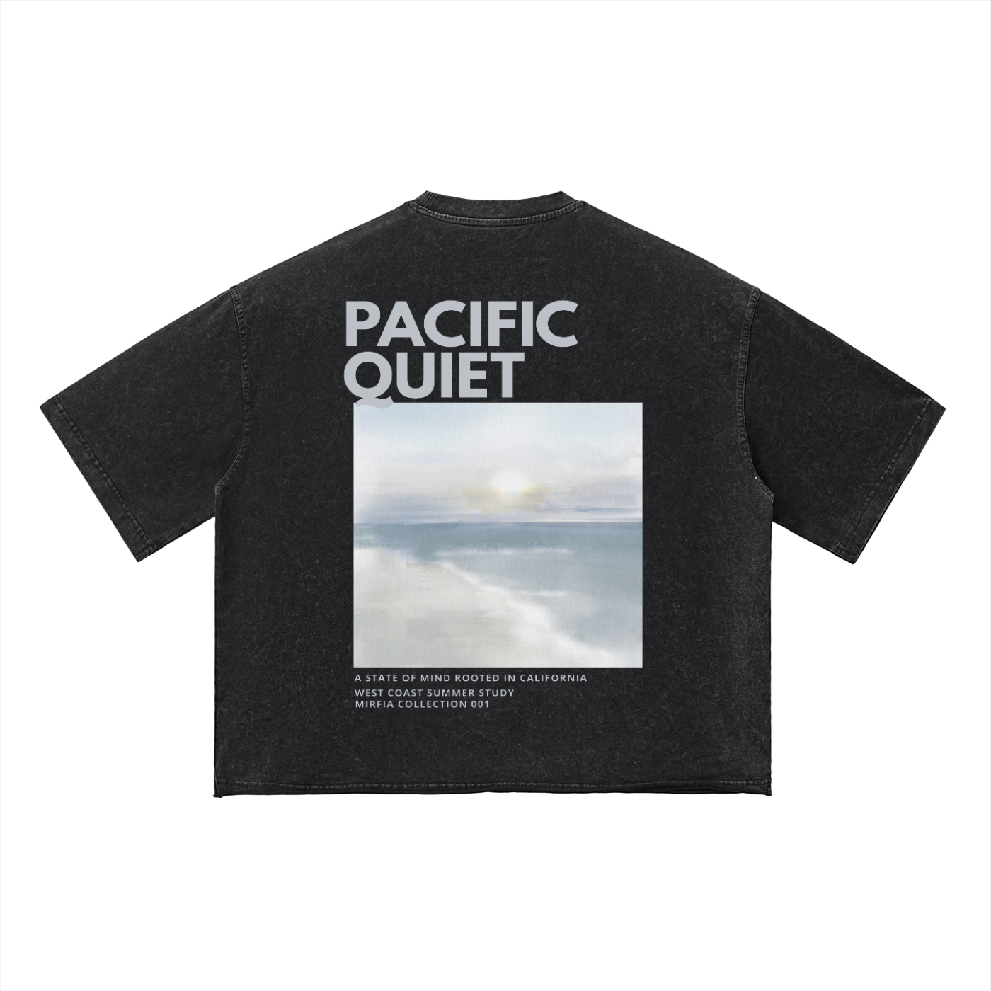 relaxed fit vintage wash cotton t-shirt with back beach graphic 
