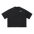 frayed hem boxy t-shirt with Pacific Quiet graphic 